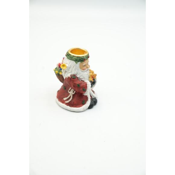 Vintage Santa Claus Mini Planter with Teddy Bear – 4" Tall Ceramic Figurine - Picture 4 of 7